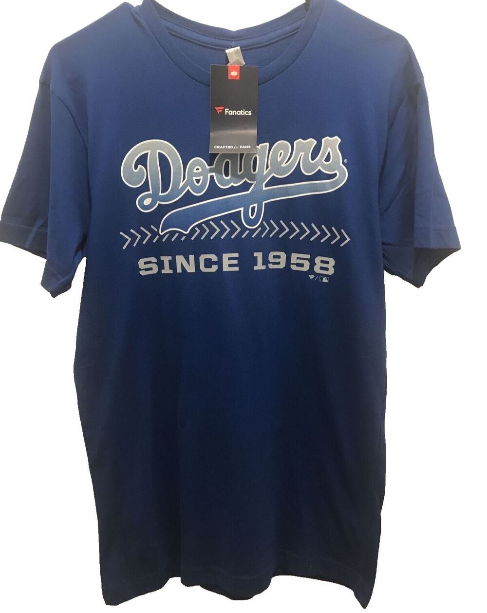 Los Angeles Dodgers T Shirt Size Small Blue Fanatics MLB Since 1958 NWT